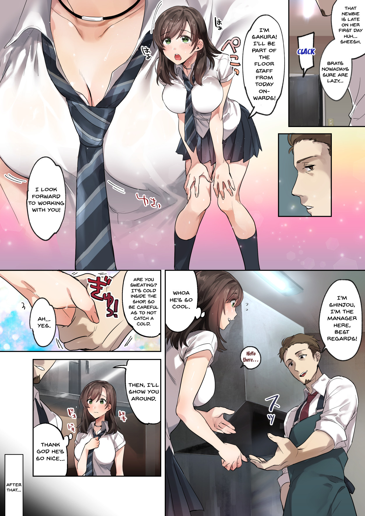 Hentai Manga Comic-The First Experience of A Student Part-Timer-Read-3